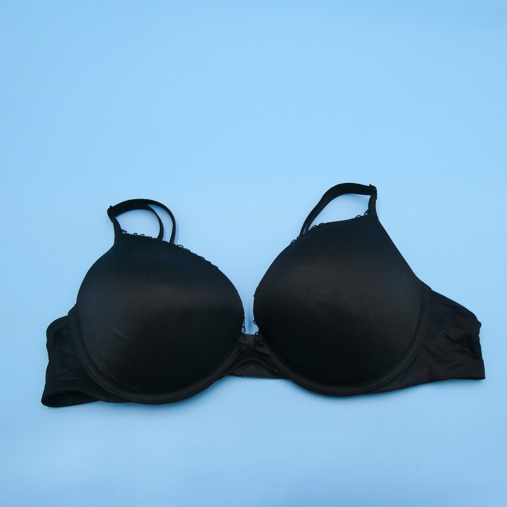 Victoria Secret Bra Women 38B Body By Victoria Push Up Black Lace Recycled Nylon